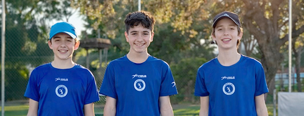 Tennisferien Gruppe beim Training