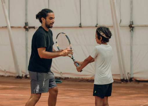 Tennisferien Training auf dem Platz
